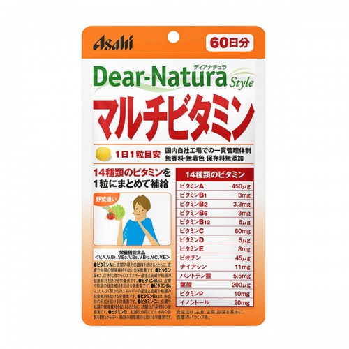 朝日Asahi - Dear-Natura Style 全效多種維他命 60粒 (60日)