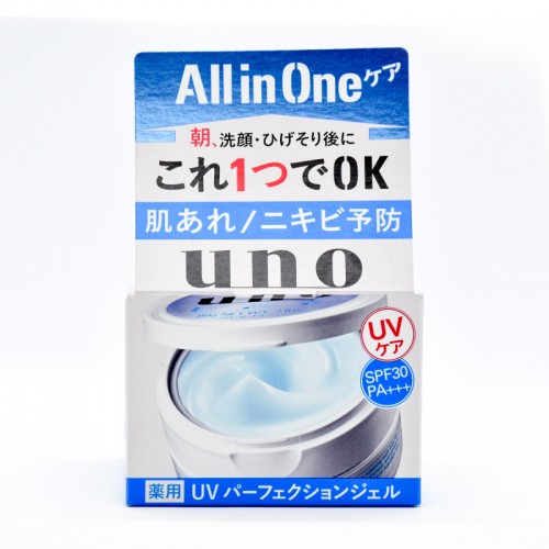 UNO男士專用多效合一控油保濕防曬啫喱面霜80g (藍)